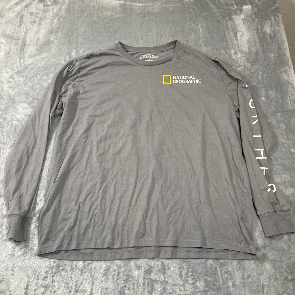 National Geographic Long Sleeve Shirt XL Torres Del Paine National Park Gray